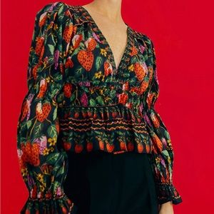 Farm Rio Lady Strawberry Blouse